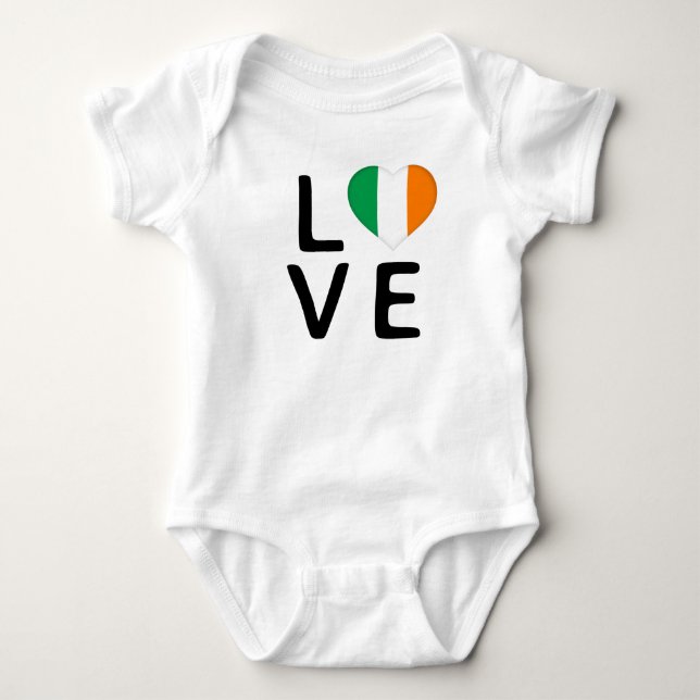 Body Para Bebê Love - Ireland Flag (Frente)