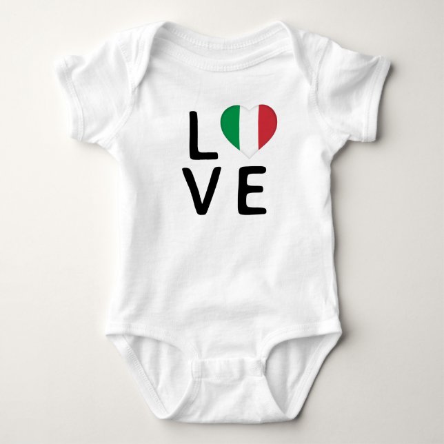 Body Para Bebê Love - Italy Flag (Frente)