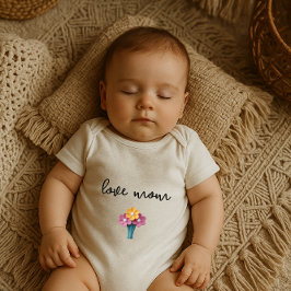 Body Para Bebê "Love mom" Baby bodysuit