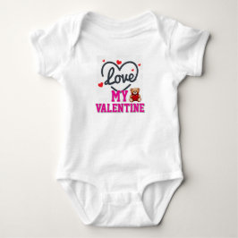 Body Para Bebê Love My Valentine Day Bodysuit