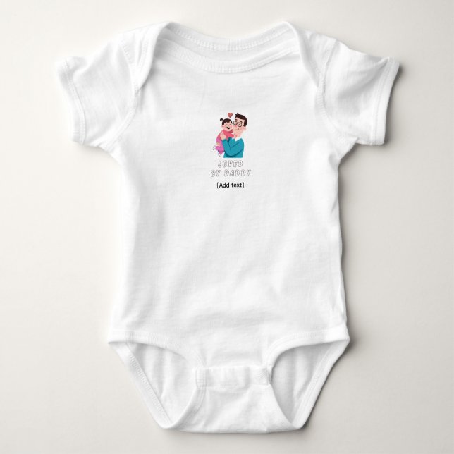 Body Para Bebê Loved by Daddy - Cute Father and Daughter (Frente)
