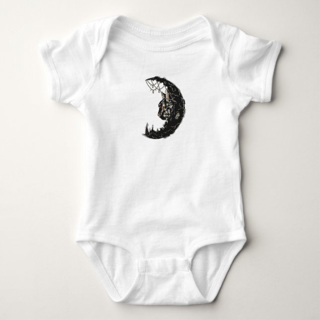 Body Para Bebê Lua de Gato (Frente)