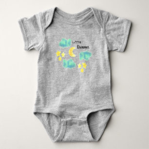 Body Para Bebê Lua e estrelas de "pequeno sonho" aquáticas
