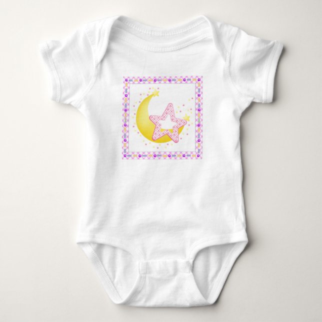 Body Para Bebê Lua e estrelas para o bebê (Frente)