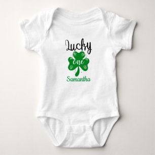 Body Para Bebê Lucky One First Birthday Outfit Dia de São Patríci