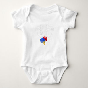 Body Para Bebê Lucky Ping Pong Engraçado Para Jogadores De Tênis