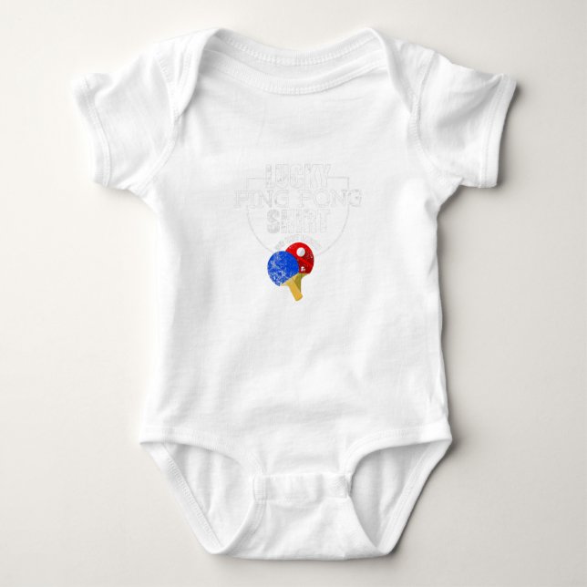 Body Para Bebê Lucky Ping Pong Engraçado Para Jogadores De Tênis  (Frente)