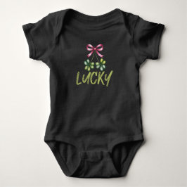 Body Para Bebê Lucky St Patrick's Coquette Laço