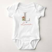 Luna Name Reveal Floral Letter L Girl Whimsical