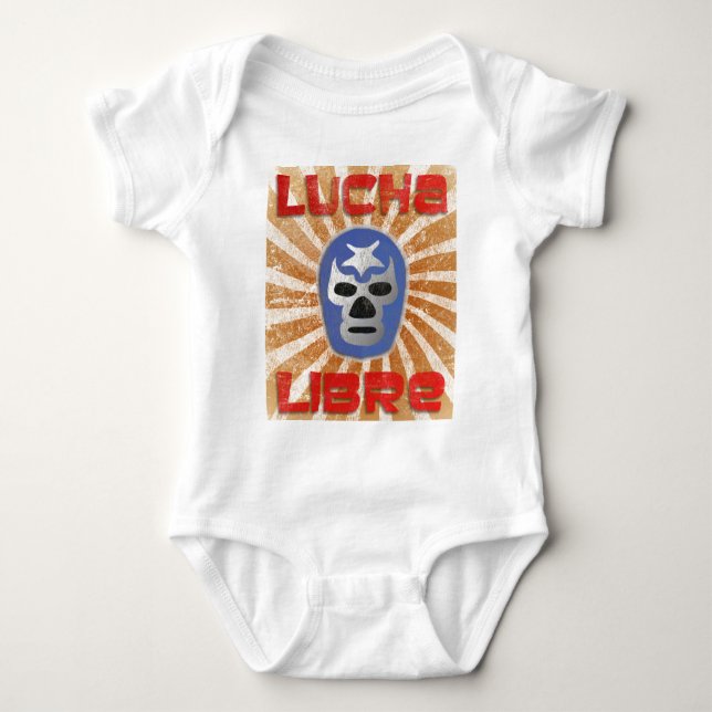 Body Para Bebê Luta do mexicano de Lucha Libre (Frente)