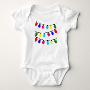 Body Para Bebê Luzes de Natal