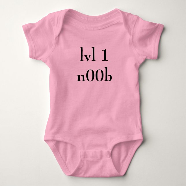 Body Para Bebê LVL 1n00b (Frente)