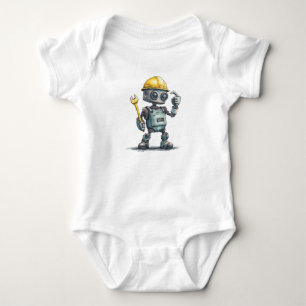 Body Para Bebê Macacão Bebê Menino Construtor de Robôs Roupas