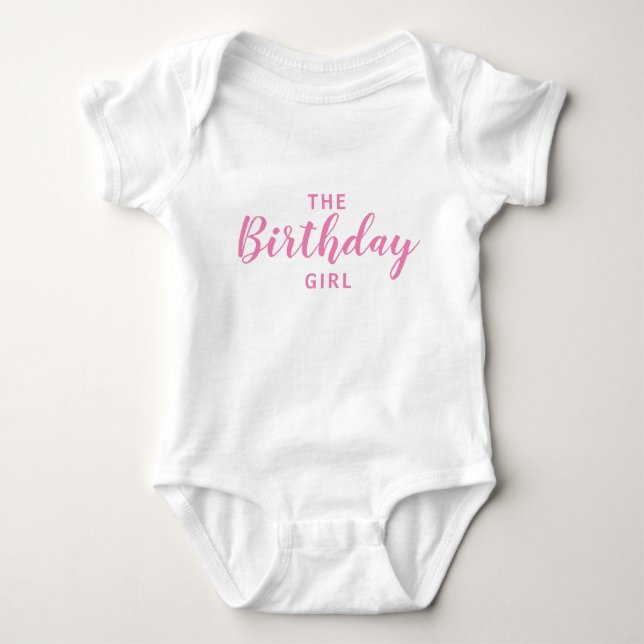 Body Para Bebê macacão BIRTHDAY GIRL (Frente)
