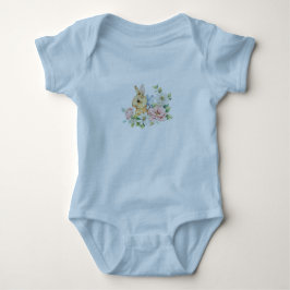 Body Para Bebê Macacão Blue Baby Easter Bunny