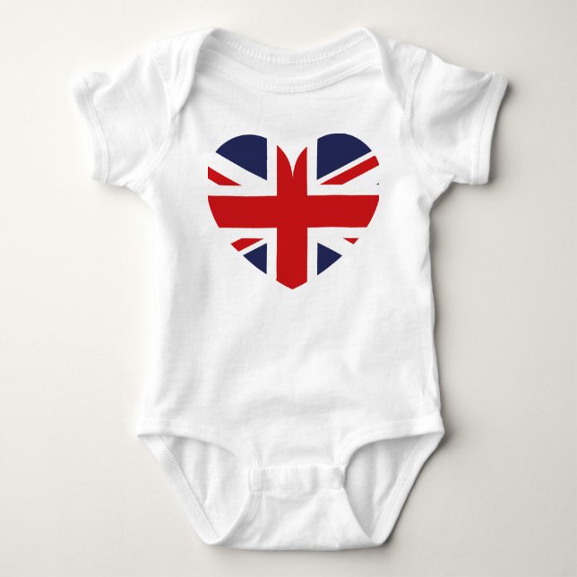 Body Para Bebê Macacão britânico para bebês (Frente)