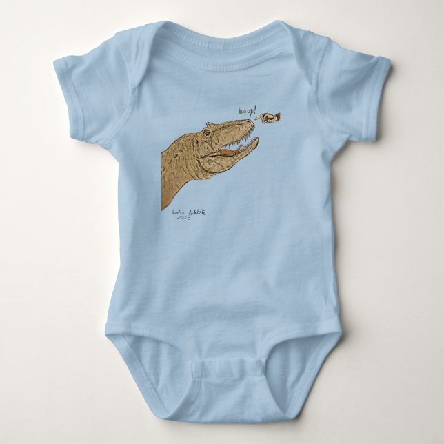 Body Para Bebê Macacão de Bebê Allosaurus Boop!  (Frente)