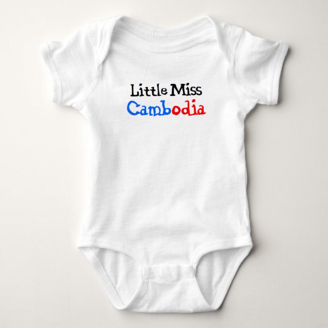 Body Para Bebê macacão de bebê cambodjana little miss (Frente)