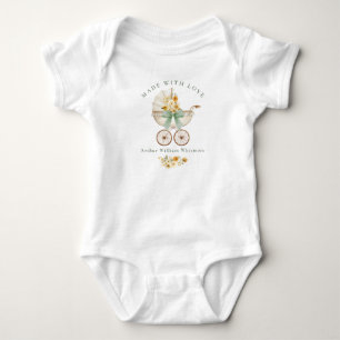 Body Para Bebê Macacão de Bebê Carruagem Vintage Feito Com Amor