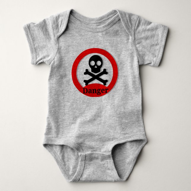 Body Para Bebê Macacão de Bebê com Caveira e Ossos Cruzados Diver (Frente)