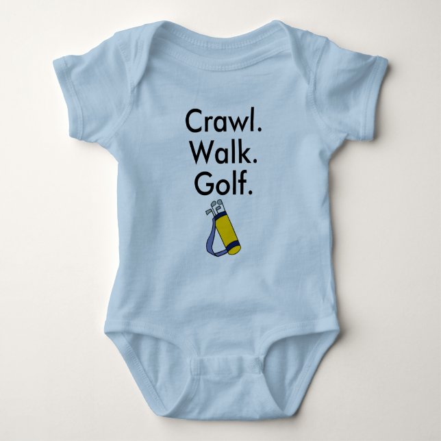 Body Para Bebê Macacão de Bebê Crawl Walk Golf Golfer Golfing (Frente)