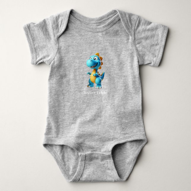 Body Para Bebê Macacão de Bebê Dinossauro Fofo (Frente)