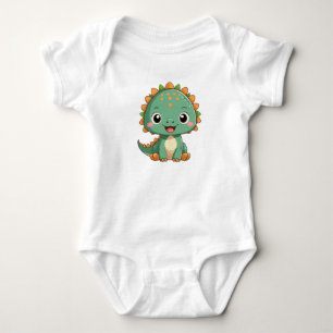 Body Para Bebê Macacão de Bebê Dinossauro Fofo Sorridente