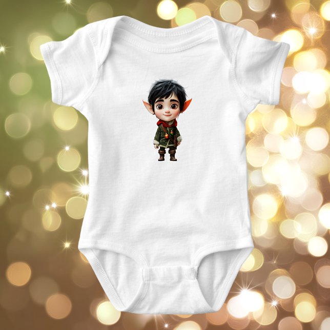 Body Para Bebê Macacão de Bebê Elfo de Natal Chill Boy (Criador carregado)