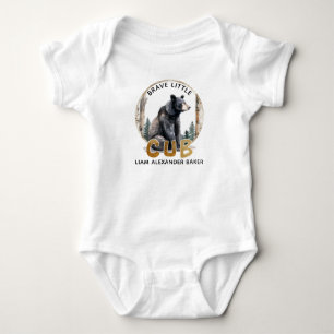 Body Para Bebê Macacão de Bebê Floresta Ursozinho Cub Corajoso