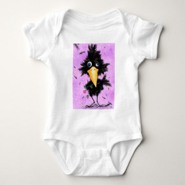 Body Para Bebê Macacão de Bebê Funny Bird Baby (Frente)