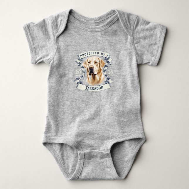 Body Para Bebê Macacão de Bebê Labrador Retriever (Frente)