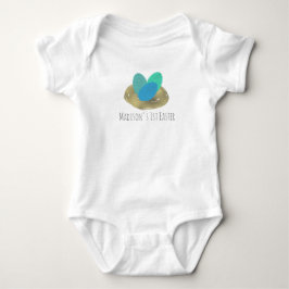 Body Para Bebê Macacão de Bebê Ovos de Aquarela Primeiro Páscoa d
