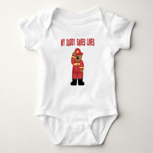 Body Para Bebê Macacão de Bebê Pai Bombeiro
