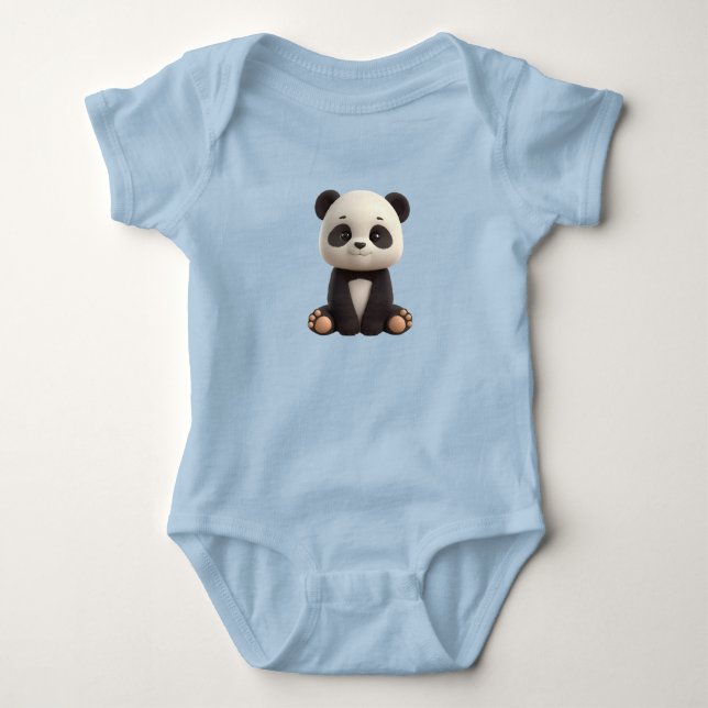Body Para Bebê Macacão de Bebê Panda Fofo (Frente)