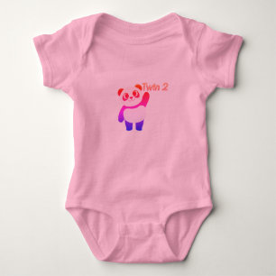 Body Para Bebê Macacão de Bebê Panda Fofo Gêmeos   Gêmeos Recém-N