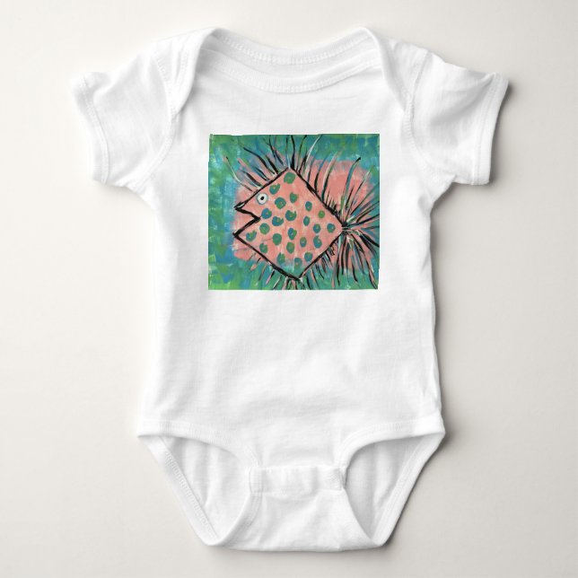 Body Para Bebê Macacão de bebê peixinho (Frente)