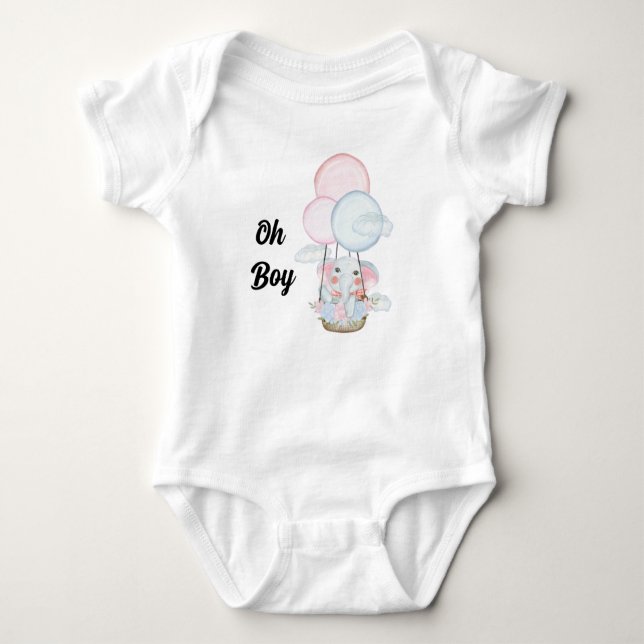 Body Para Bebê Macacão de Bebê Personalizado  oh Bebê  oh menino  (Frente)