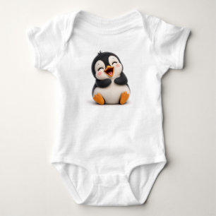 Body Para Bebê Macacão de Bebê Pinguim Feliz e Fofo