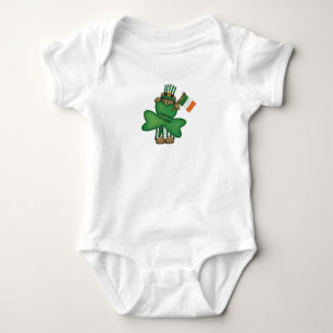 Body Para Bebê Macacão de Bebê Urso Irlandês Me Beija do Dia de S