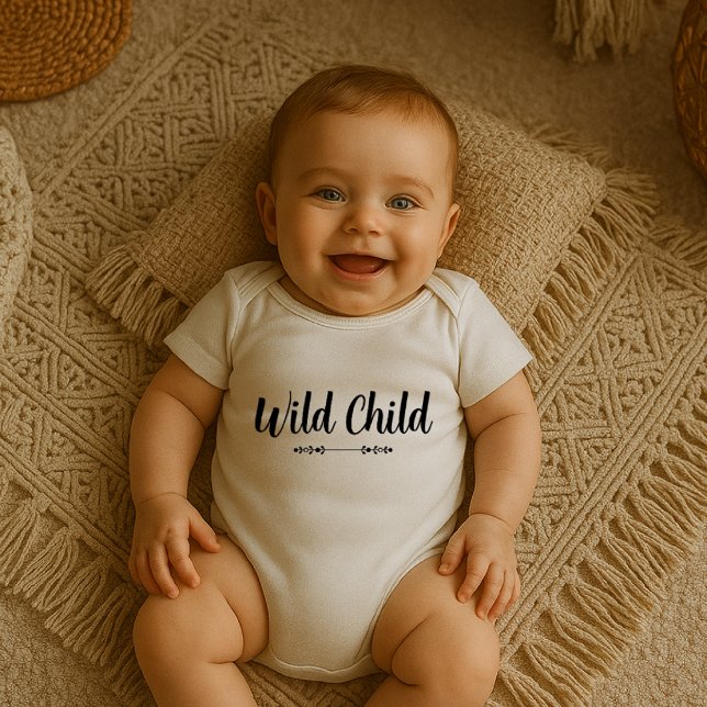 Body Para Bebê Macacão de Bebê Wild Child (Criador carregado)