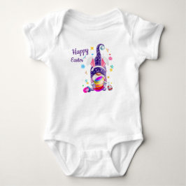 Body Para Bebê Macacão de Coelho de Páscoa Gnome Baby