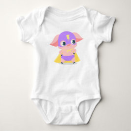 Body Para Bebê Macacão de dormir para bebê porco super-herói