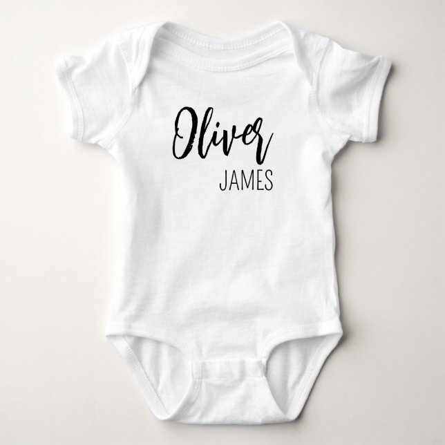 Body Para Bebê Macacão de dormir personalizado para bebé, present (Frente)