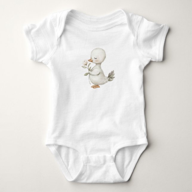 Body Para Bebê macacão de ganso recém-nascido (Frente)