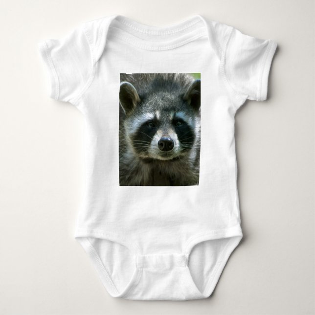 Body Para Bebê Macacão de Guaxinim (Frente)