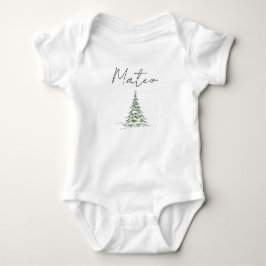 Body Para Bebê Macacão de Natal Personalizado para Bebê Primeiro 