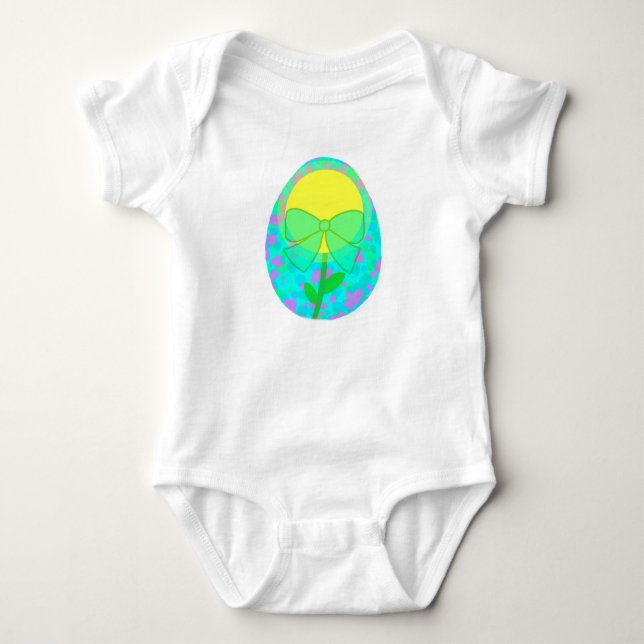 Body Para Bebê macacão de ovo Sun-Flower (Frente)