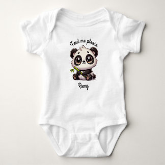 Body Para Bebê Macacão de panda fofo personalizável