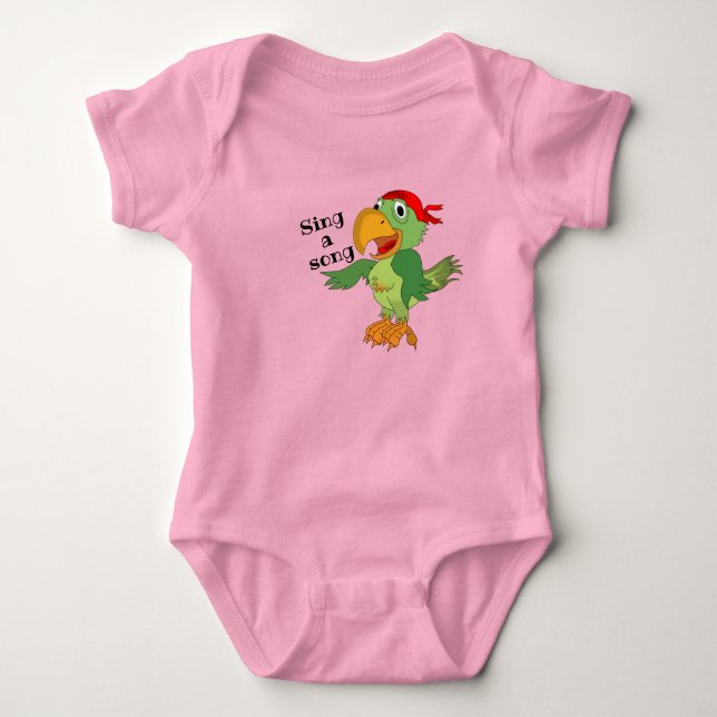 Body Para Bebê Macacão de papagaio (Frente)