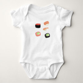 Body Para Bebê Macacão de Sushi de Pepino de Aquarela